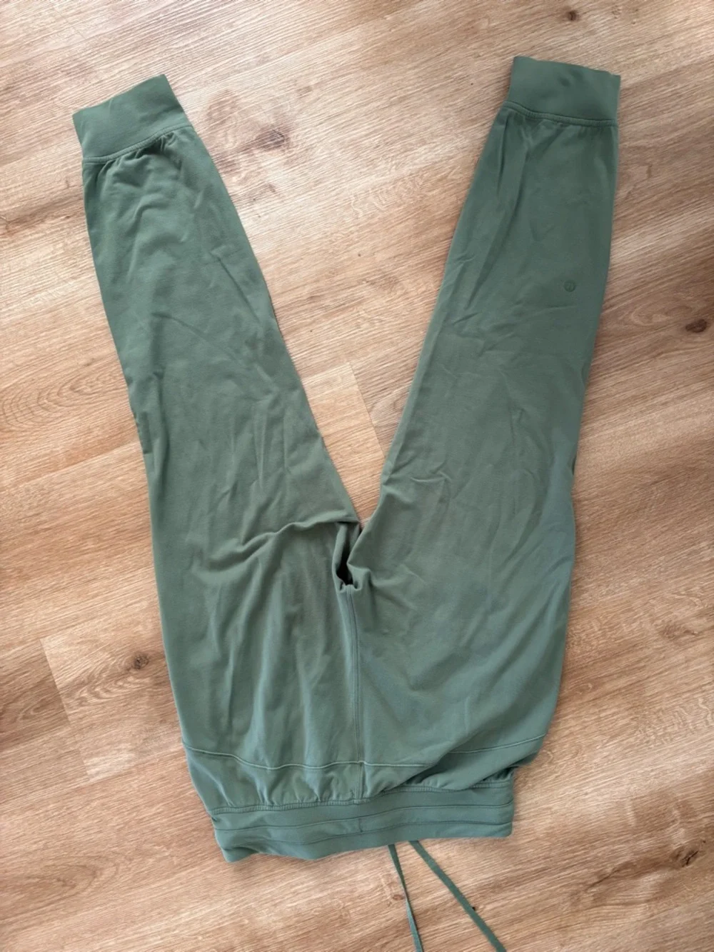 Olive Green Drawstring Jogger Pants - Picture 2 of 3